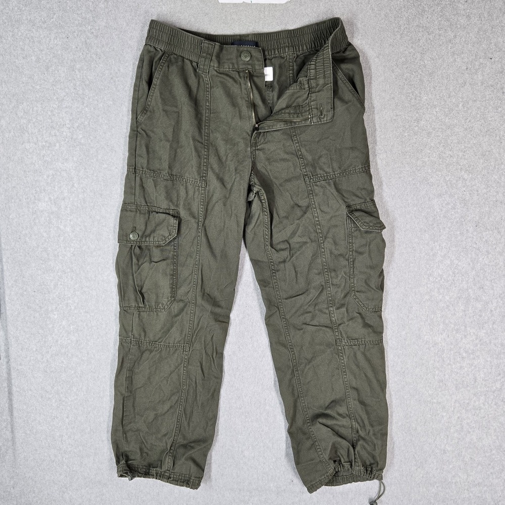 Aeropostale Women Pants M Green Cargo Skater Baggy Y2K Grunge